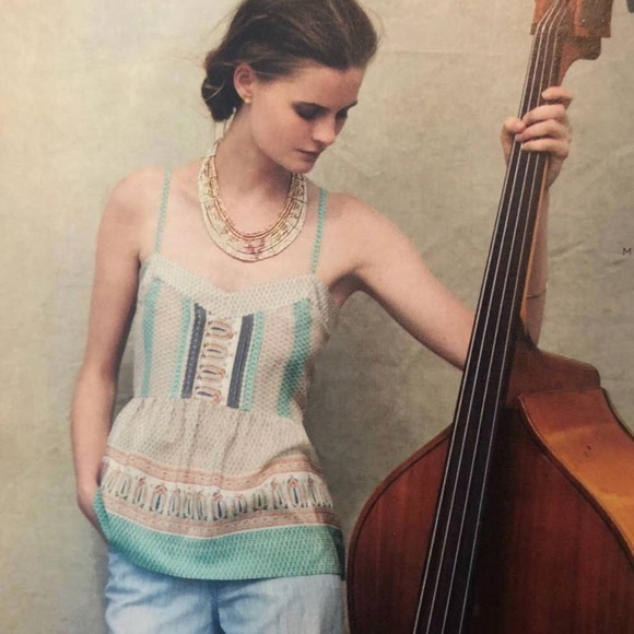 Vanessa Virginia Anthropologie Montara 100% Silk Peplum Blouse sz 0 - Picture 12 of 12